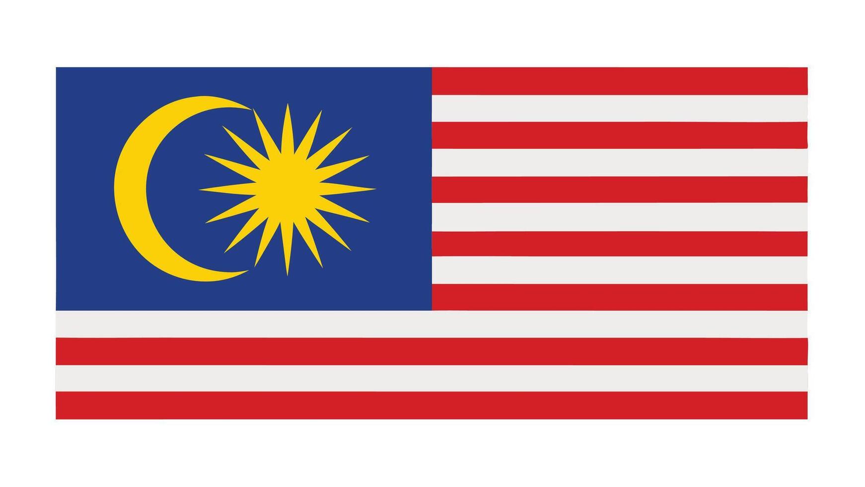 Flag of Malaysia Southeast Asia vector