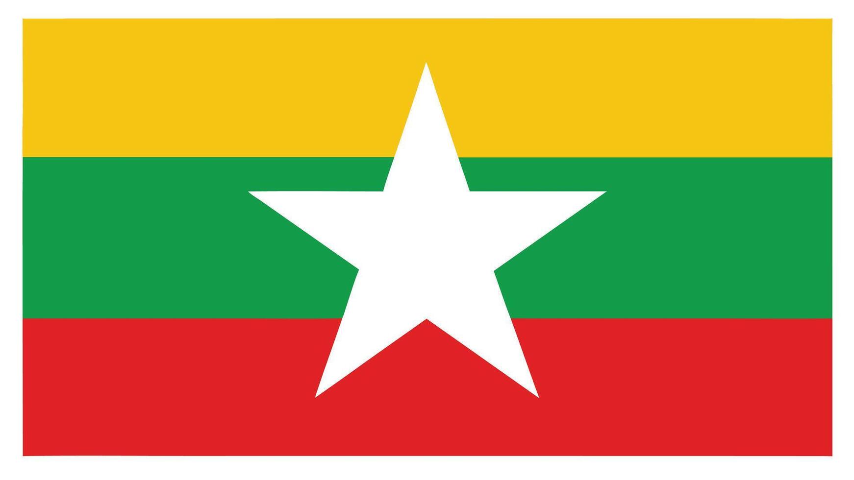 Flag of Myanmar Southeast Asia vector