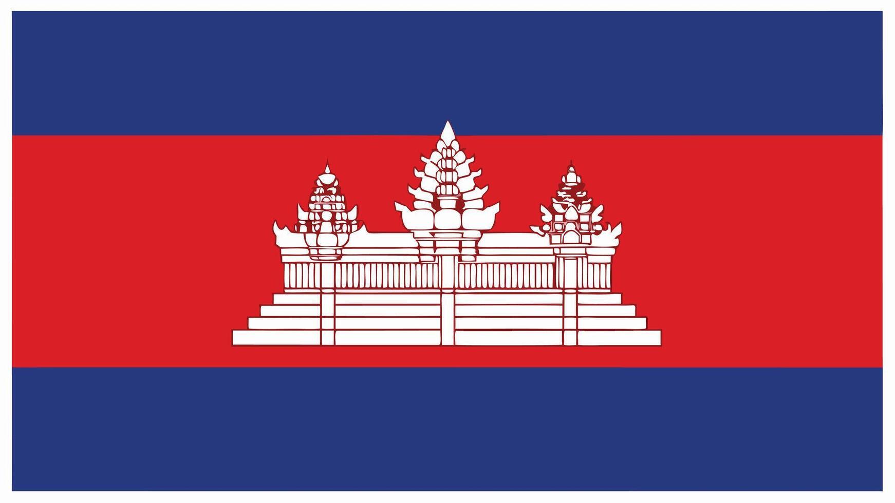 Flag of Cambodia Southeast Asia vector