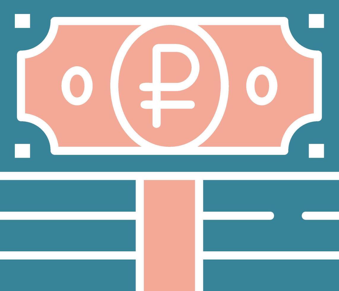 Ruble Bright Color Symbol vector