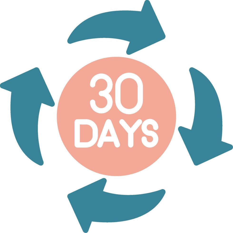 30 Days Vibrant Web Token vector