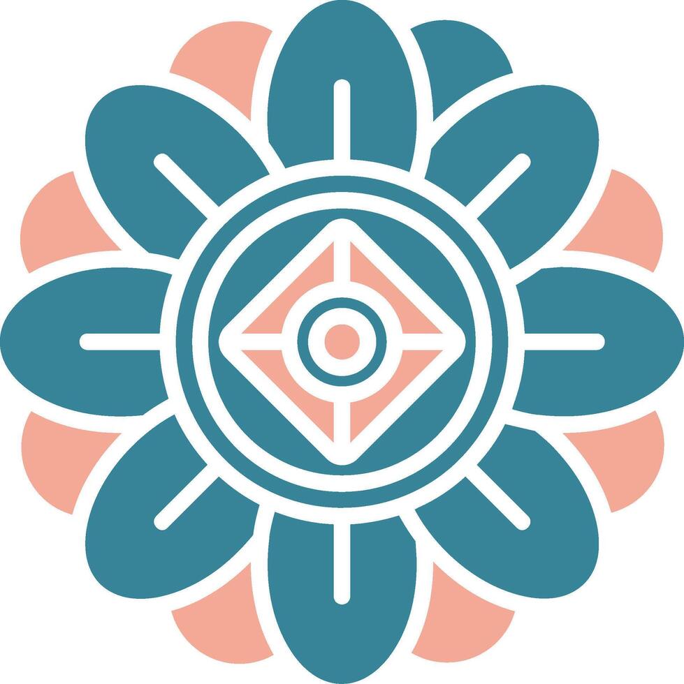 Mandala Pastel Design Token vector