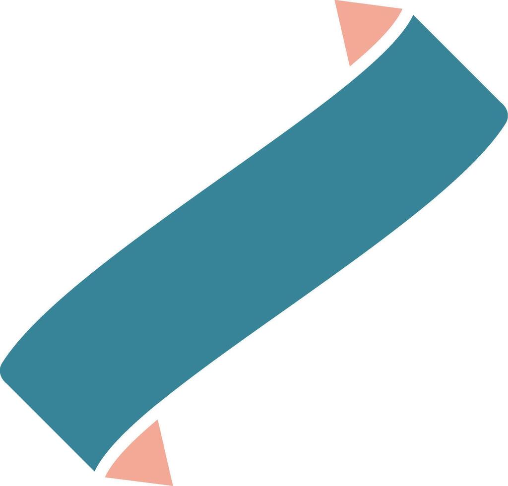 Folded Ribbon Solid Badge Object vector