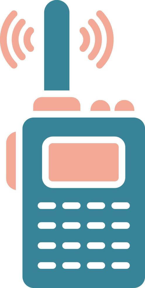 Walkie Talkie Vibrant Web Token vector