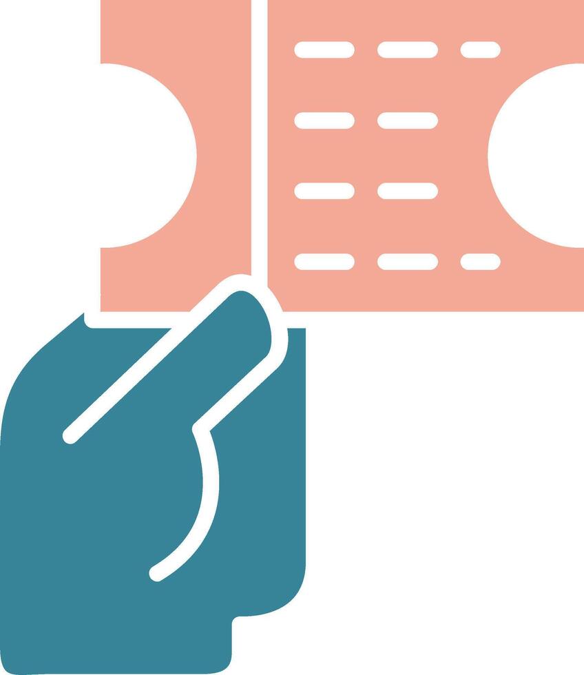 Ticket Color Block Symbol vector