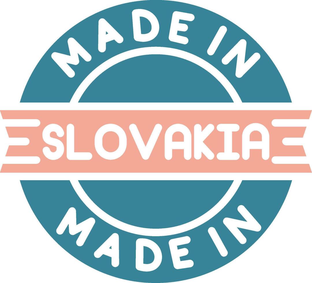 Made In Slovakia Geometric Icon Piece vector