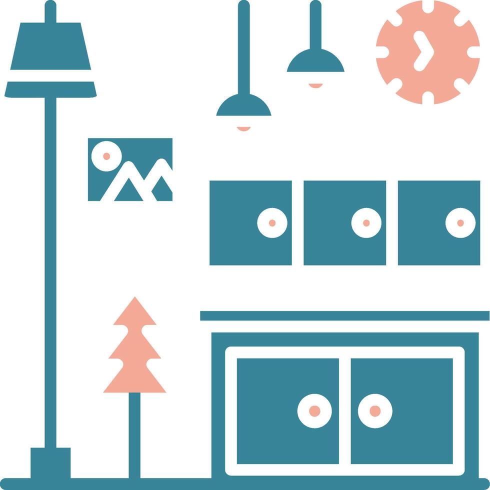 Cabinet Color Block Symbol vector