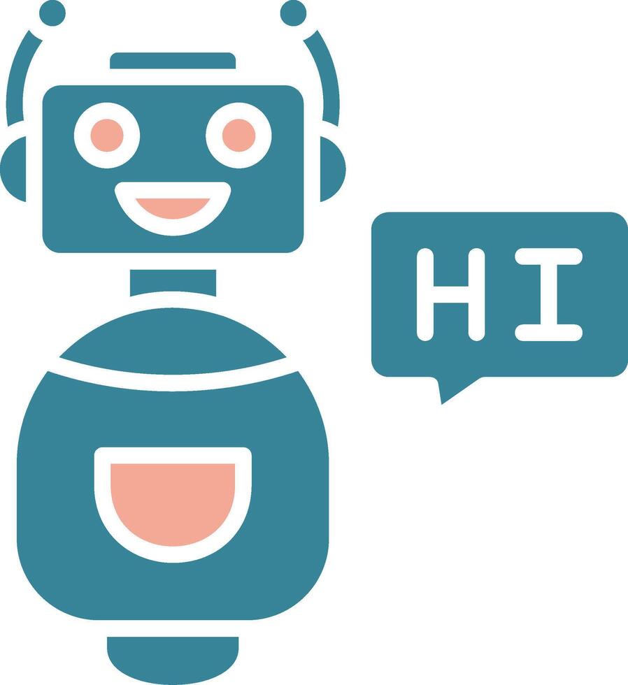 Bot Neon Badge Element vector