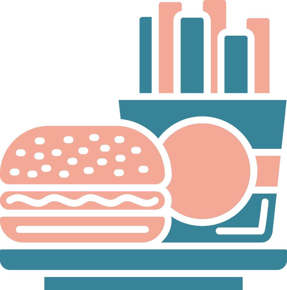 Burger Flat Design Token vector