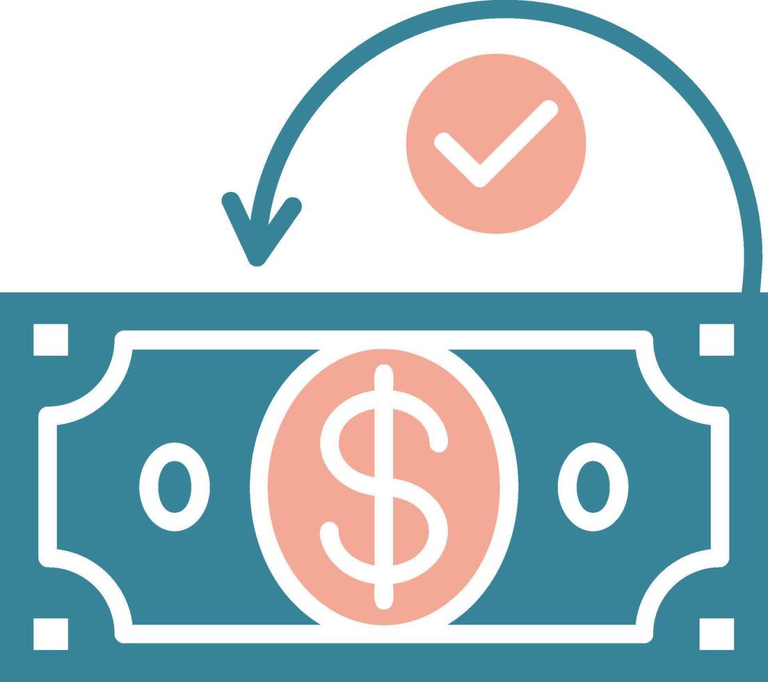 Money Back Guarantee Refined Shape Symbol vector