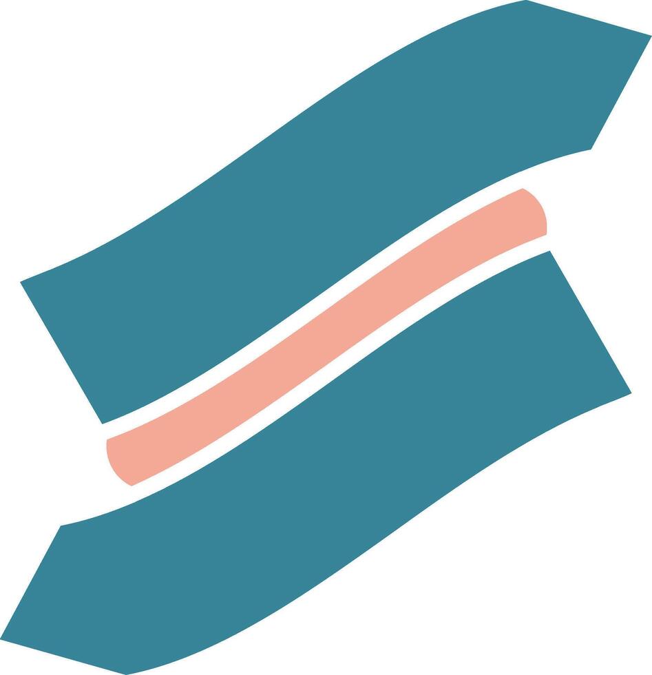 Folded Ribbon Clear Line Pattern vector