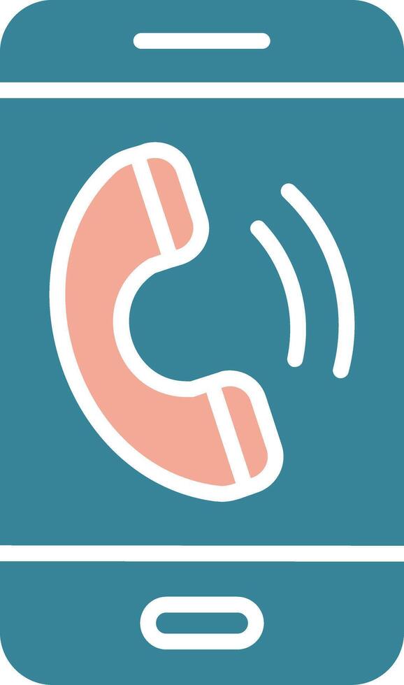 Phone Call Clean Shape Mark vector