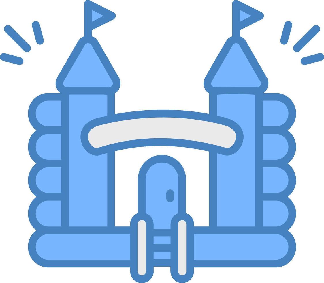 Inflatable Castle Simple Frame Object vector