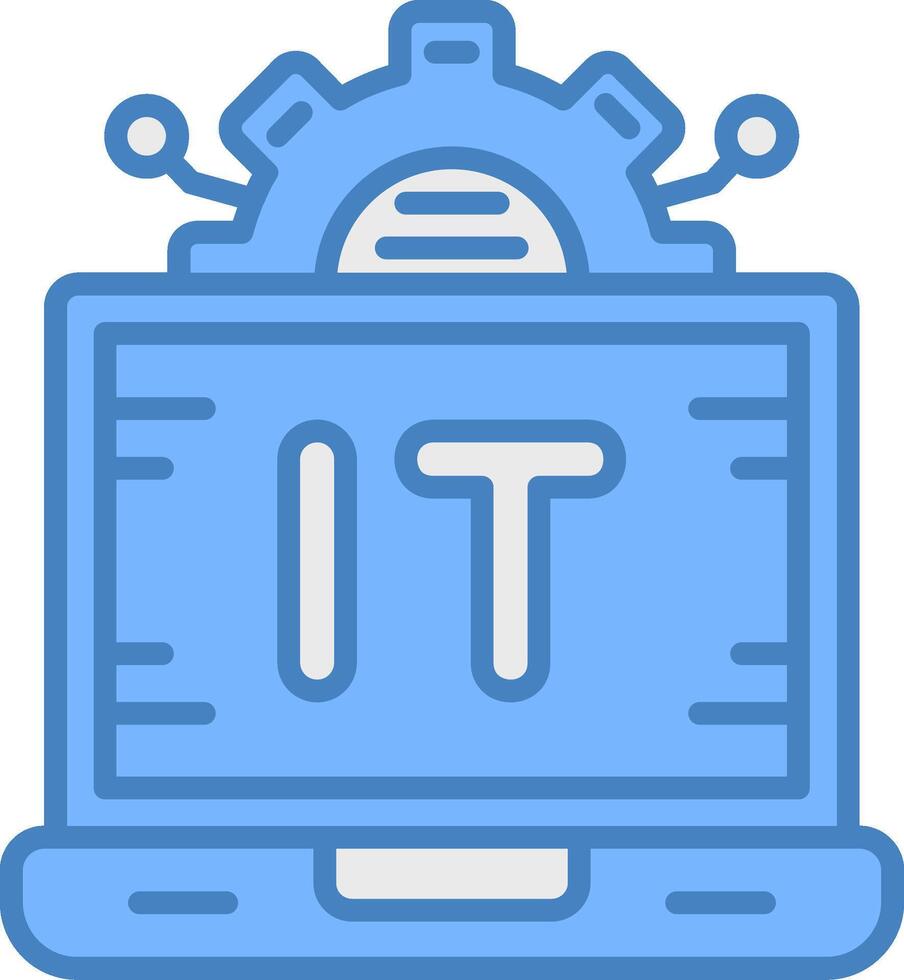 Information Technology Neon Badge Element vector