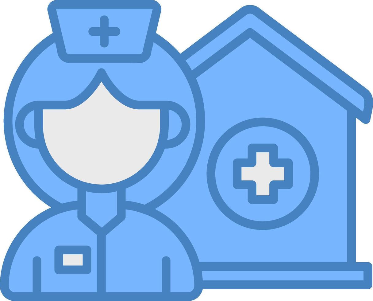 Nursing Home Optimized Icon Feature vector