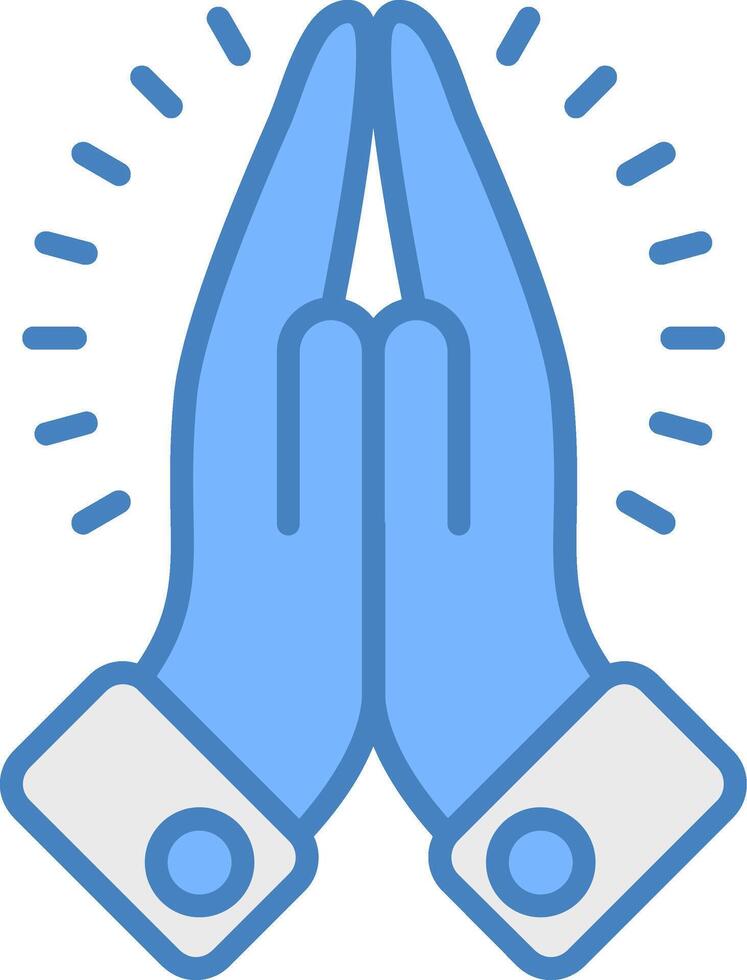 Praying Styled Badge vector