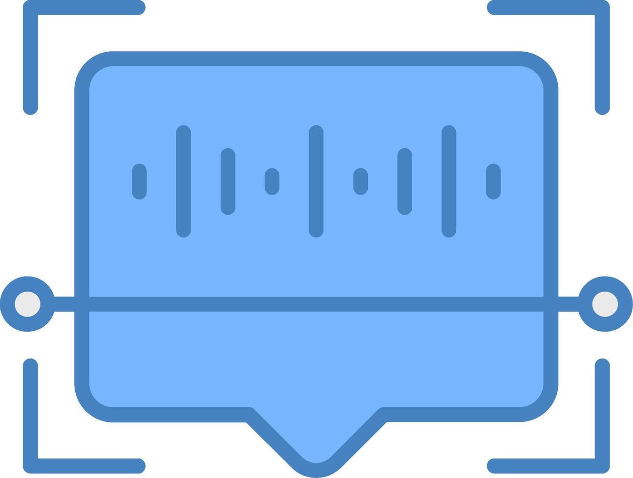 Voice Recognition Clean Shape Mark vector