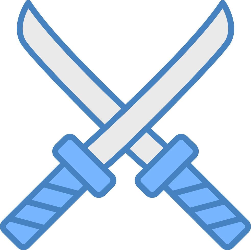 Katana Flat Design Token vector