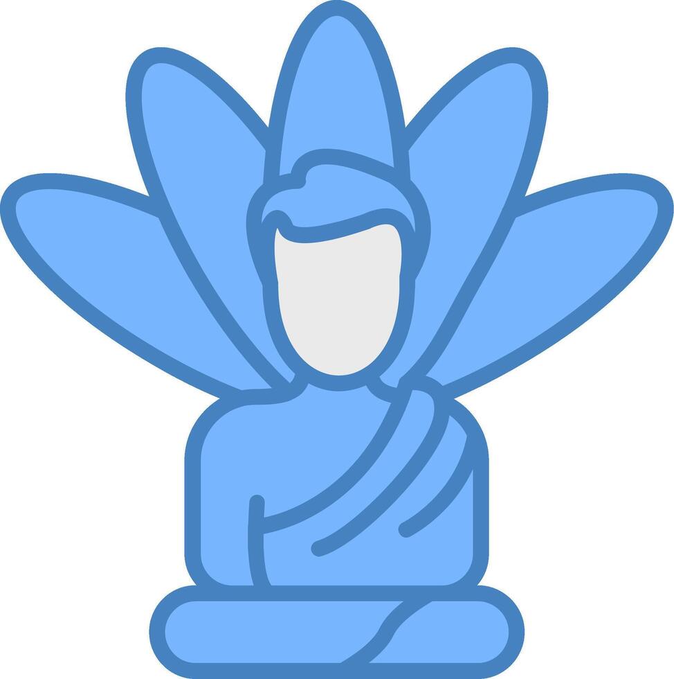 Meditation Solid Badge Object vector