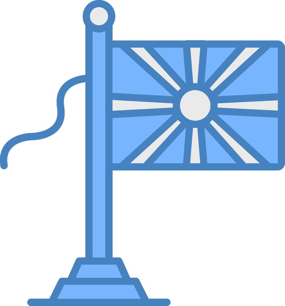North Macedonia Flag Hybrid Icon Module vector