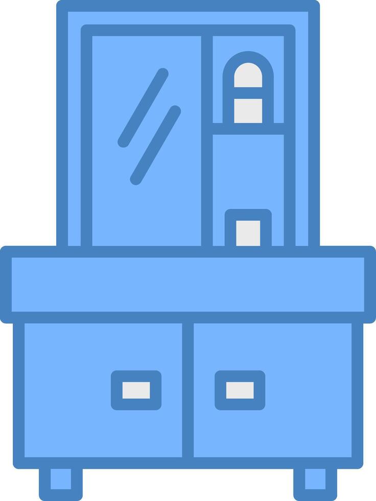 Vanity Table Handcrafted Line Element vector