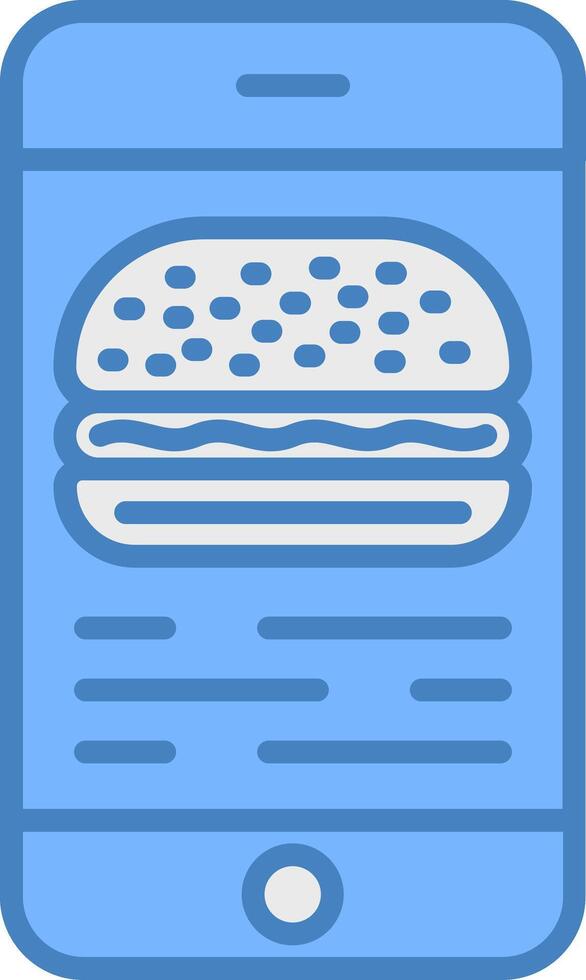 Order Food Color Block Symbol vector