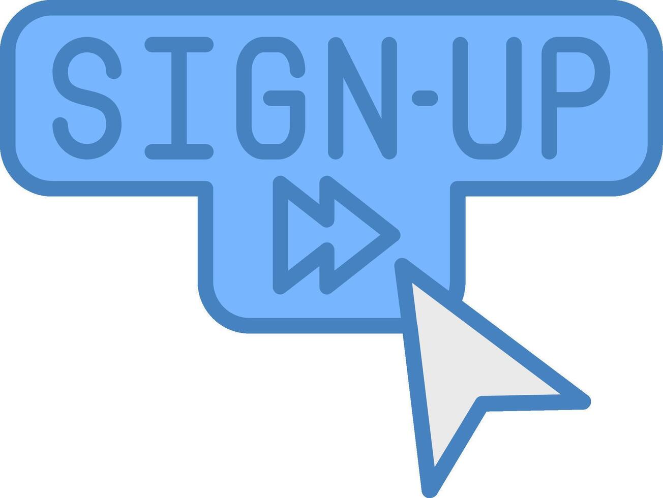 Signup Handcrafted Line Element vector