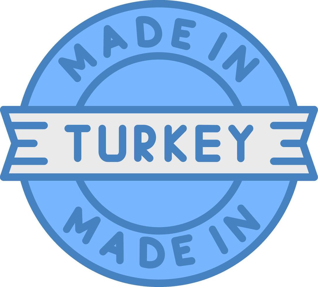 Made In Turkey Modern Grid Sketch vector