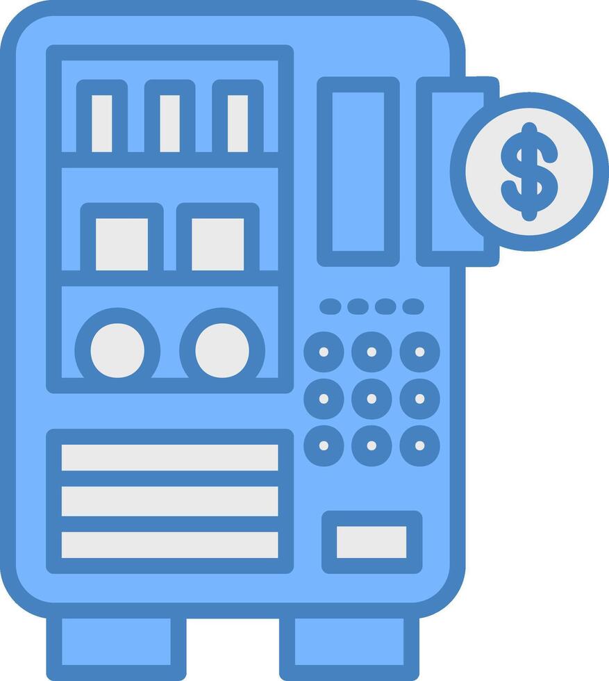 Vending Machine Advanced Line Graphic vector