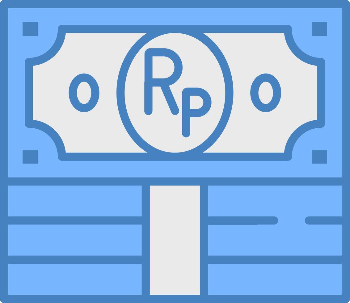 Indonesian Rupiah Soft Tone Object vector