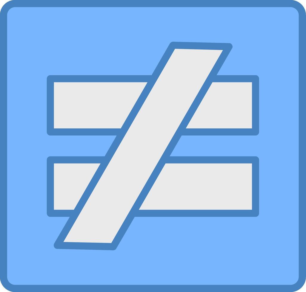 Not Equal Core UI Symbol vector
