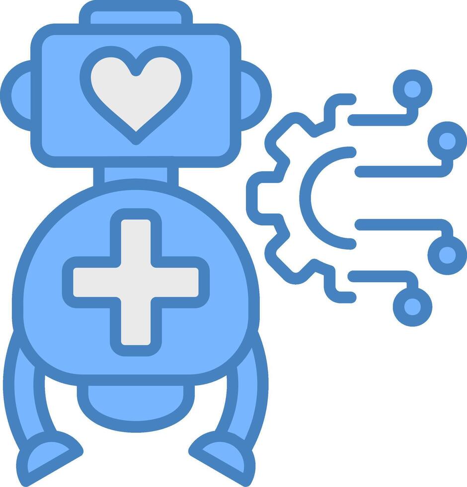 Robot Advanced Line Graphic vector