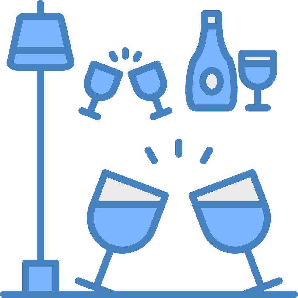 Wine glasses Sharp Outline Badge vector