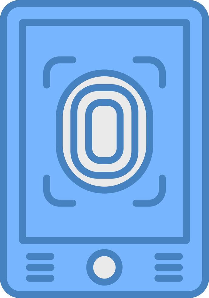 Finger Scan Detailed Line Drawing vector