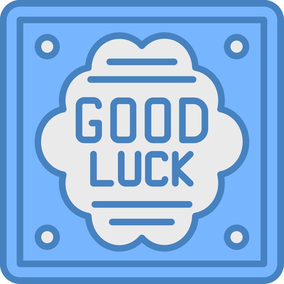 Good Luck Refined Icon Sketch vector