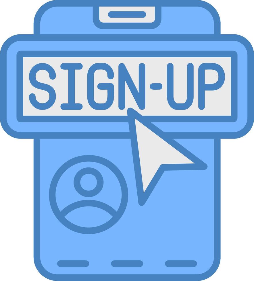 Signup Trendy Design Stamp vector