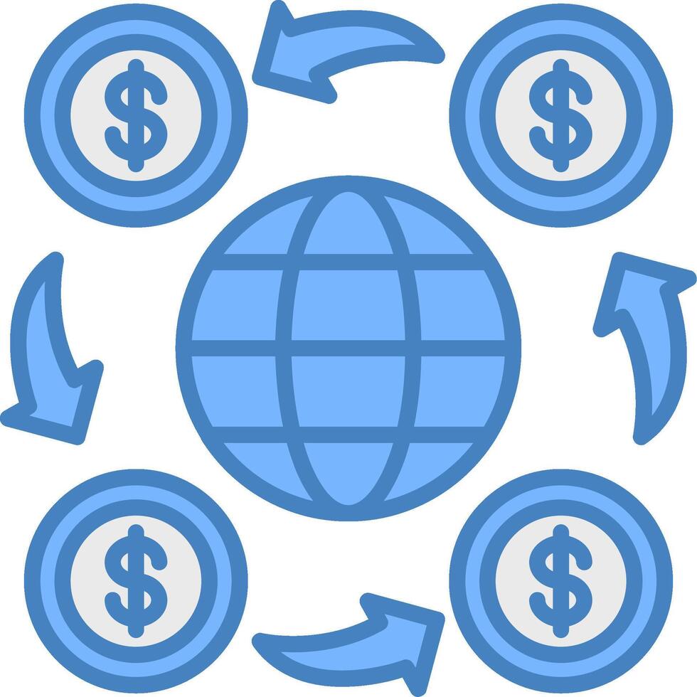 World Financial Soft Tone Object vector