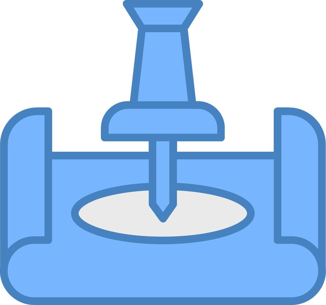 Push Pin Monotone Visual Mark vector