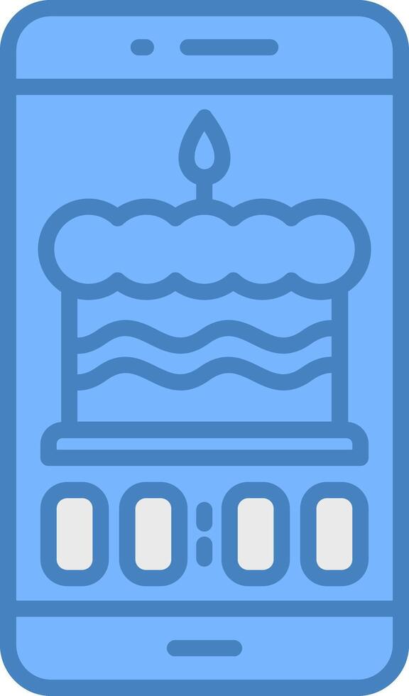 Birthday Solid Badge Object vector