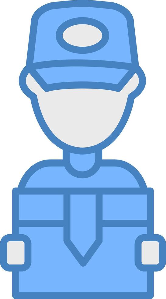 Delivery Man Smooth Shape Graphic vector