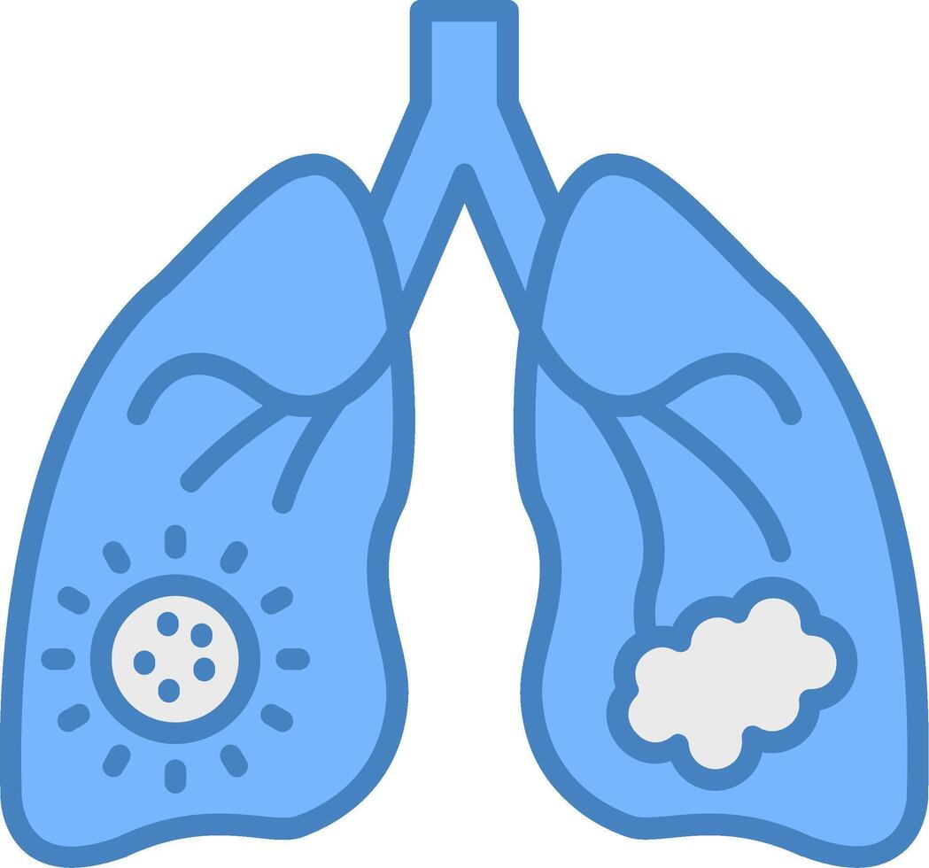 Lung Cancer Premium Grid Symbol vector