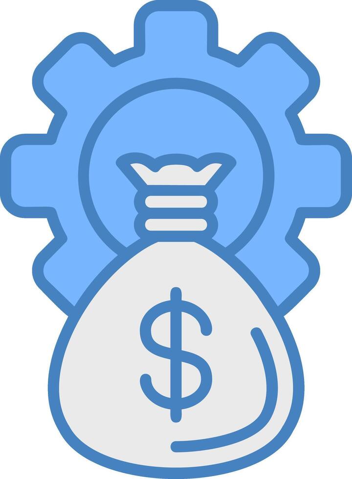 Asset Management Refined Icon Sketch vector