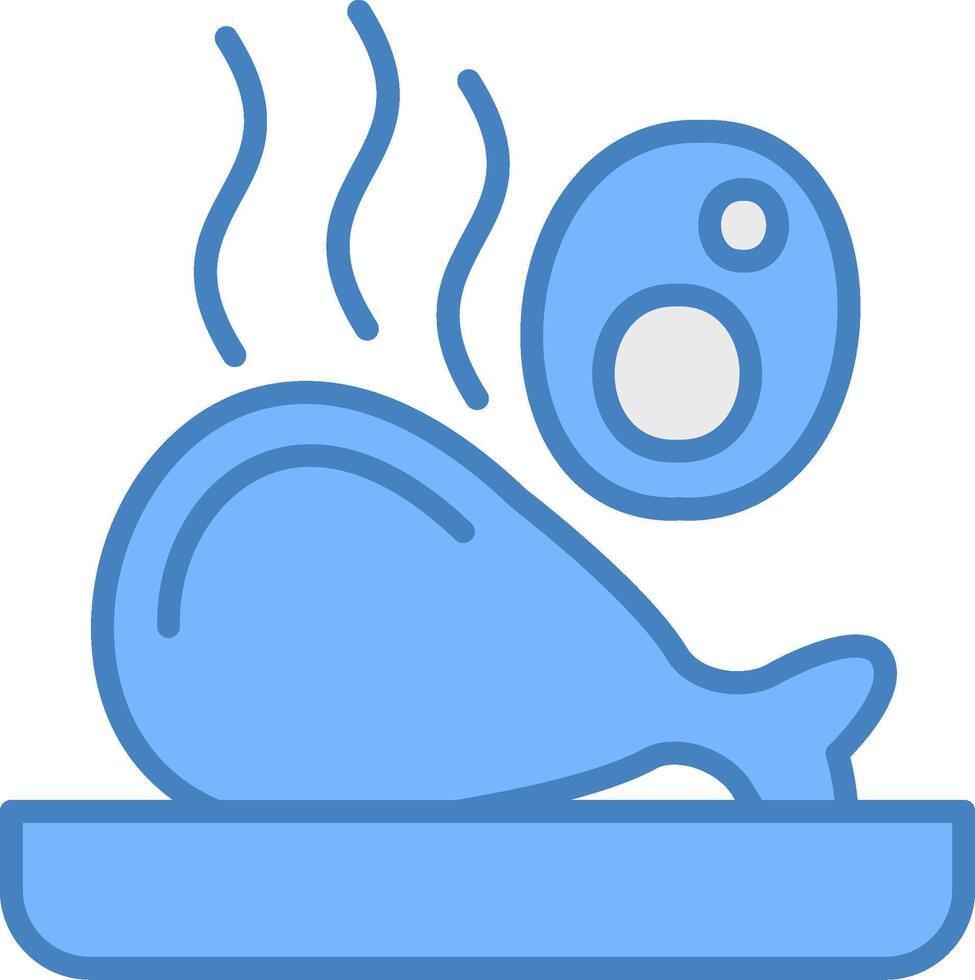 Ham Leg Sleek Visual Element vector