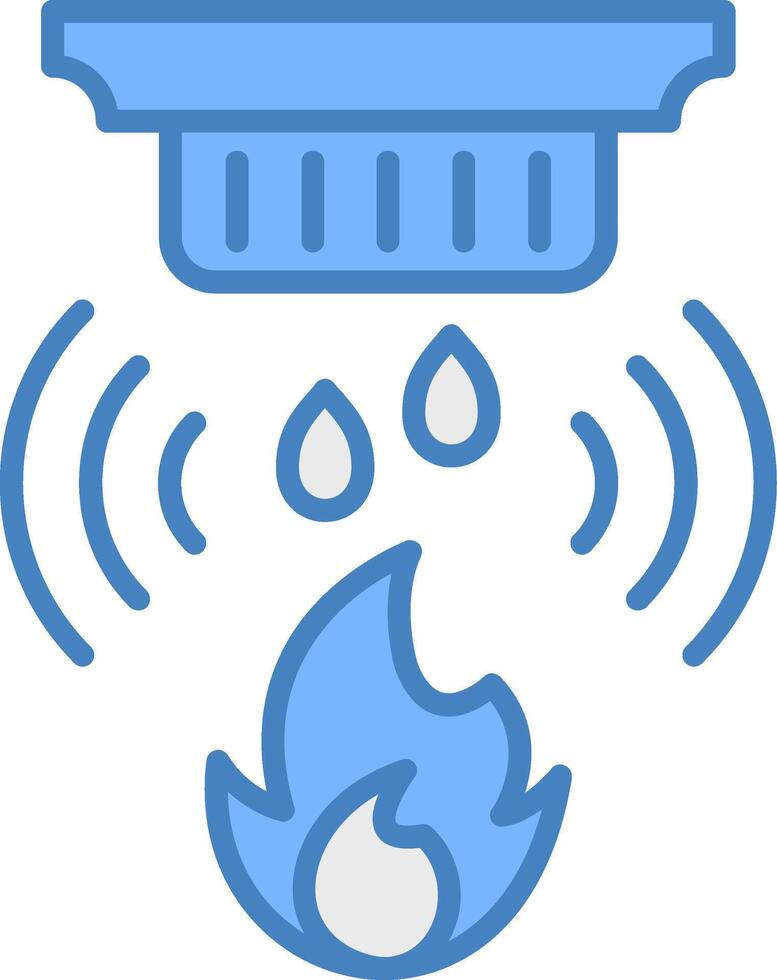 Fire Detector Handcrafted Line Element vector