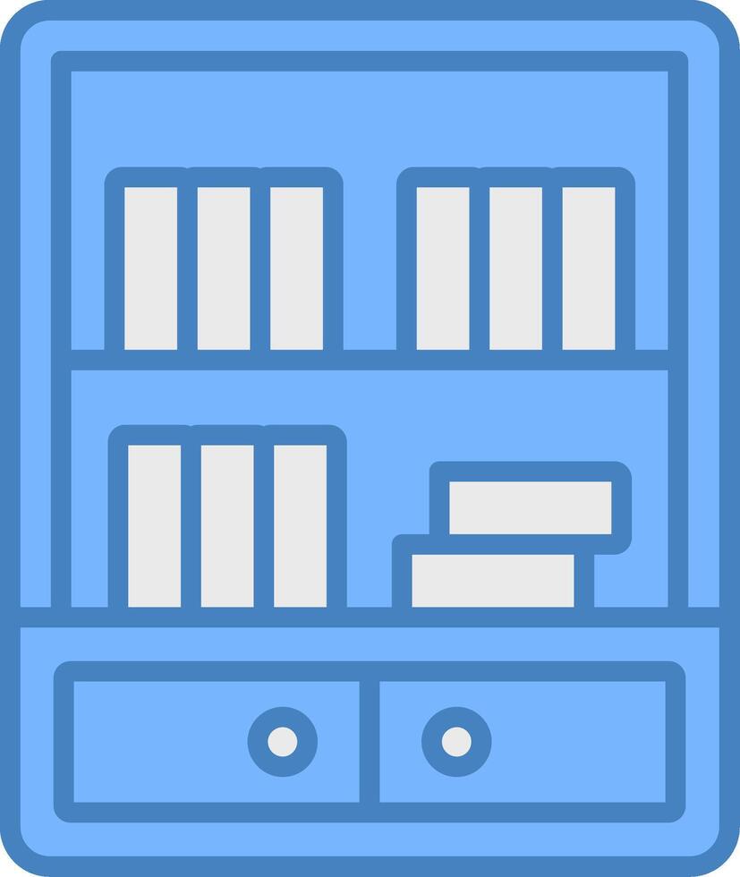 Bookshelf Advanced Line Graphic vector