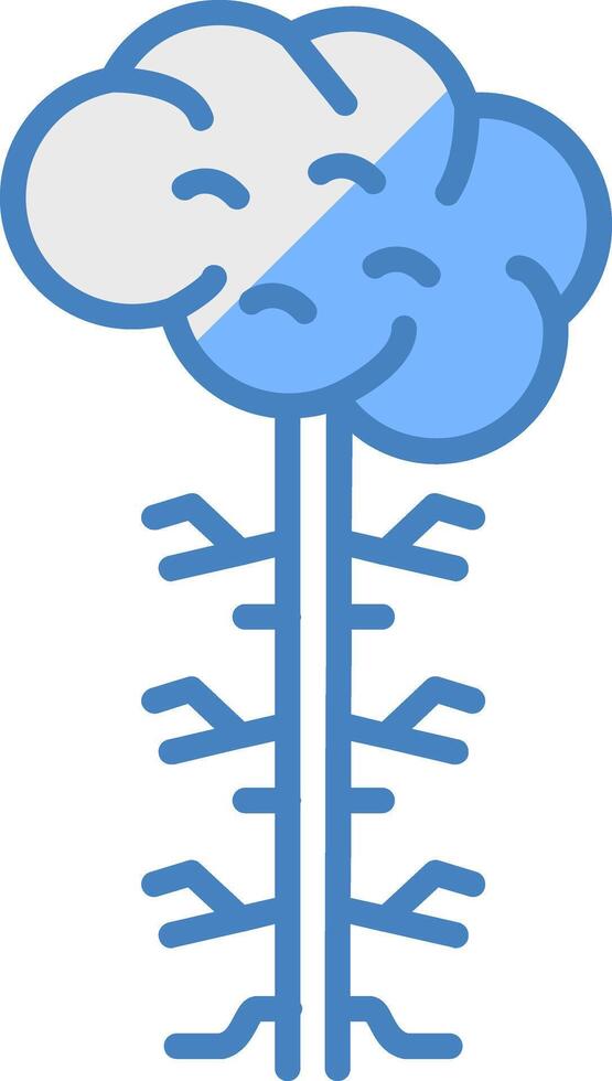 Nervous System Simplified Sketch Piece vector