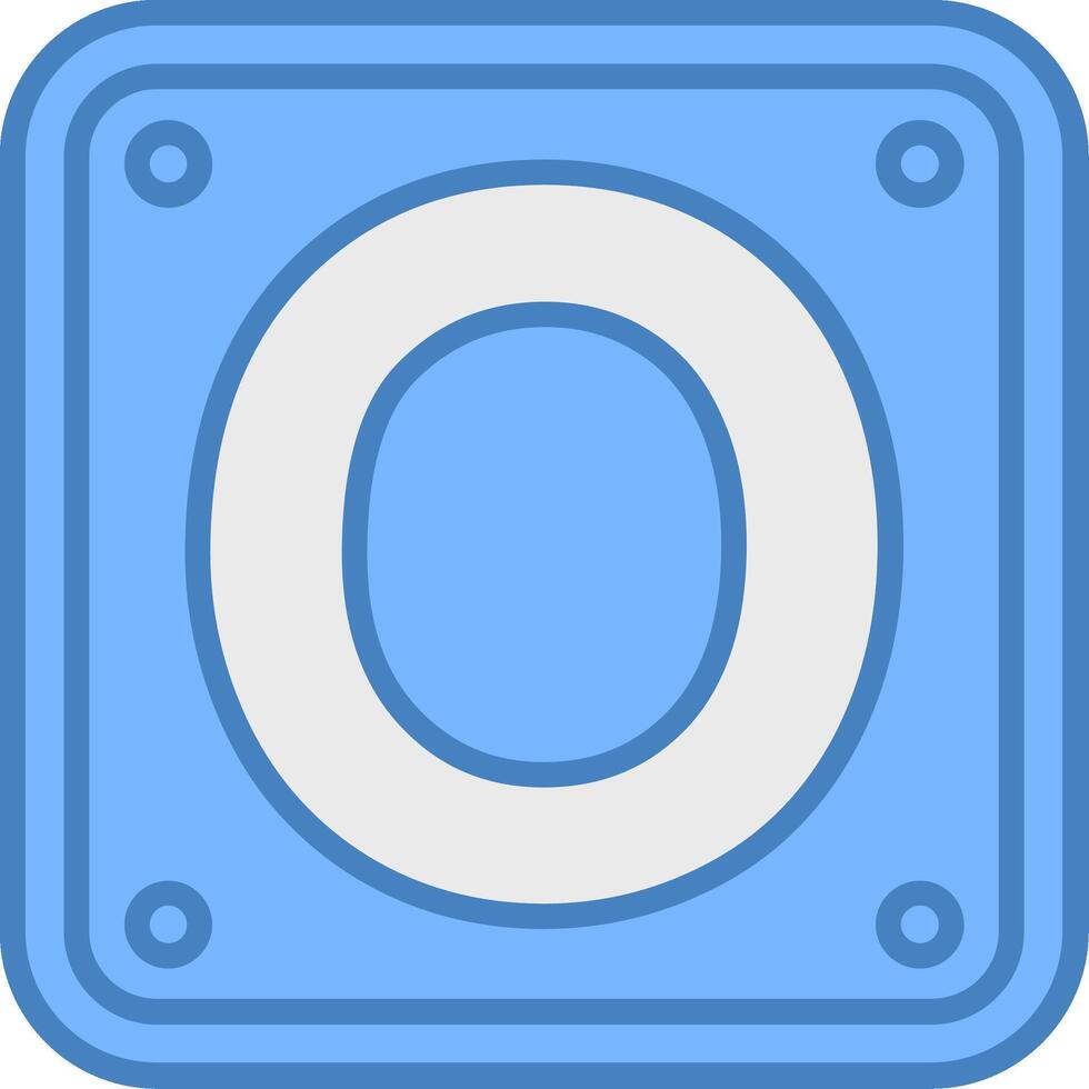 Letter O Futuristic UI Element vector