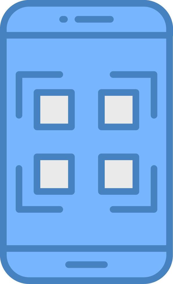 Qr Code Simplified Sketch Piece vector