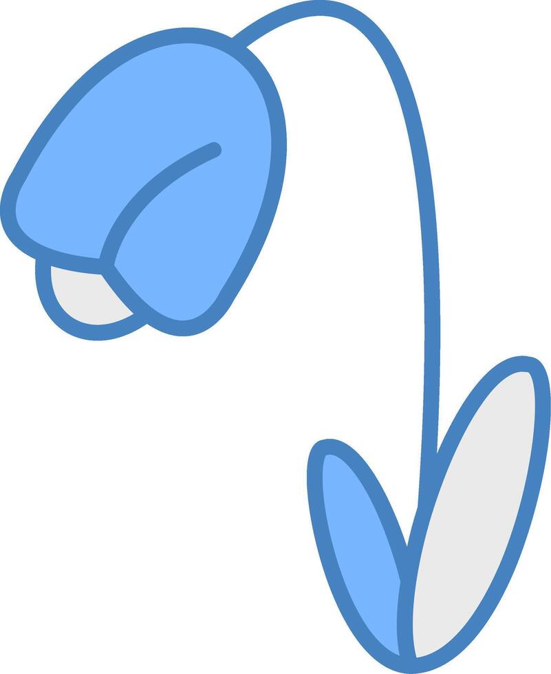 Snowdrop Sharp Outline Badge vector