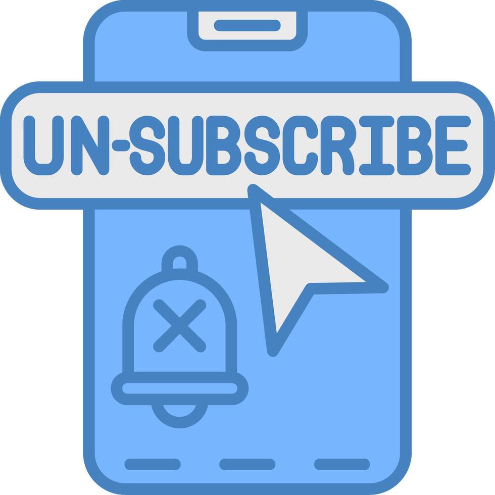 Unsubscribe Refined Icon Sketch vector